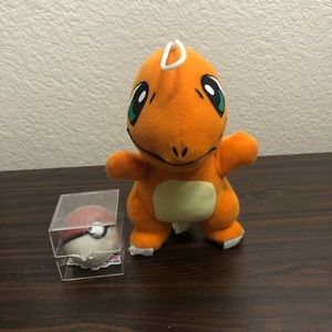 Pokemon Charmander Plush 7" Toy Factory Stuffed Plushie Pokeball Bath Soap Ball